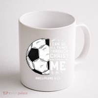 Christian Funny Soccer Men Boys Religious Coffee Mug thumb 1
