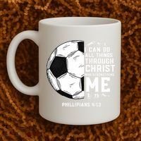 Christian Funny Soccer Men Boys Religious Coffee Mug thumb 2