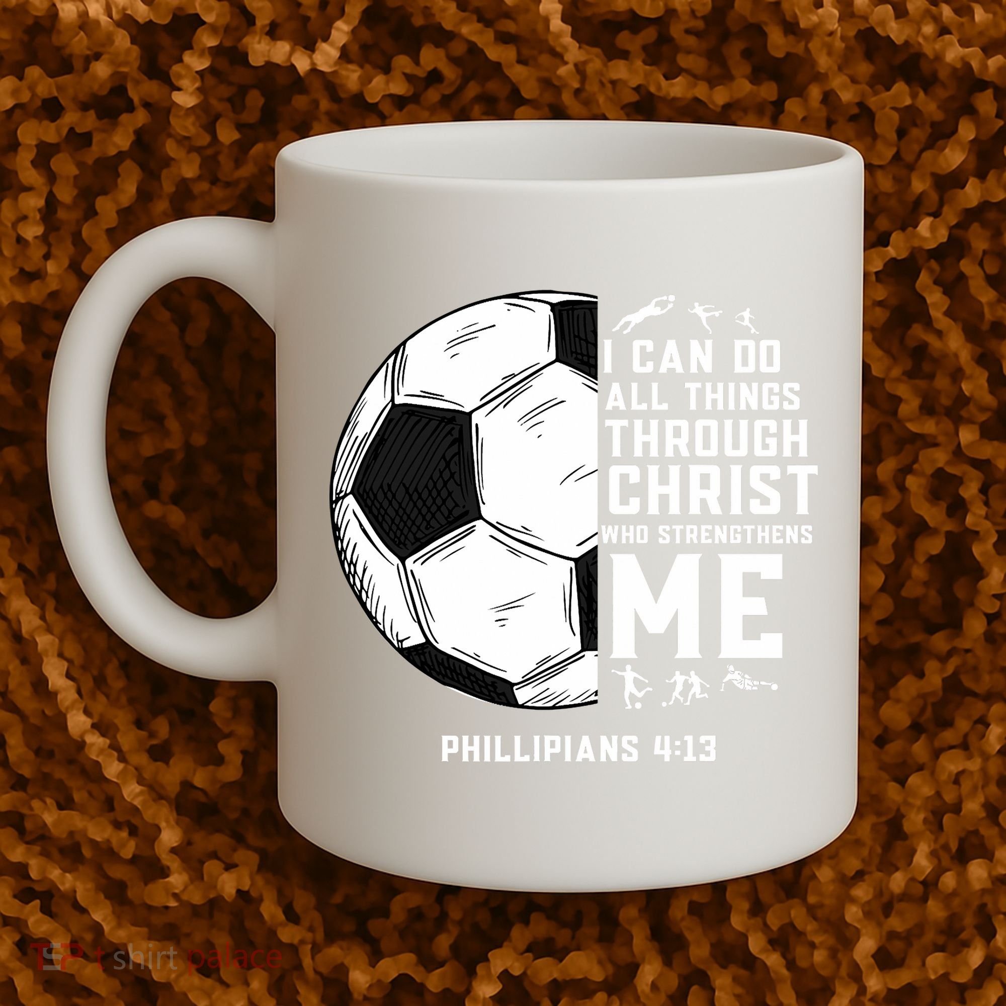 Christian Funny Soccer Men Boys Religious Coffee Mug