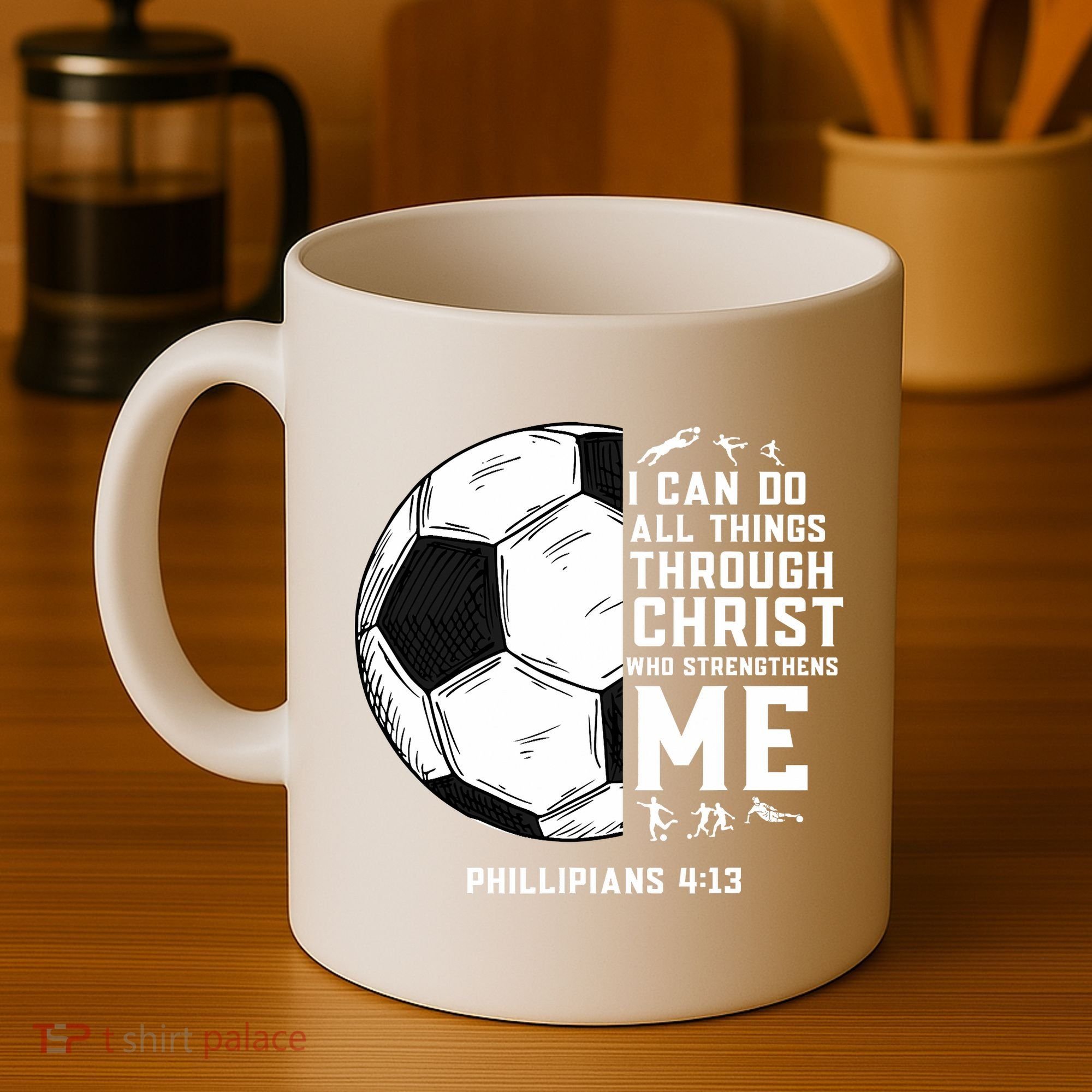 Christian Funny Soccer Men Boys Religious Coffee Mug
