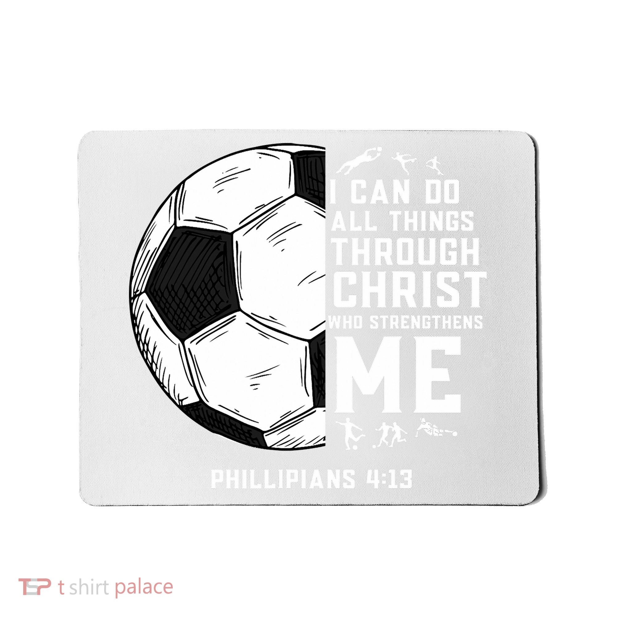 Christian Funny Soccer Men Boys Religious Mousepad
