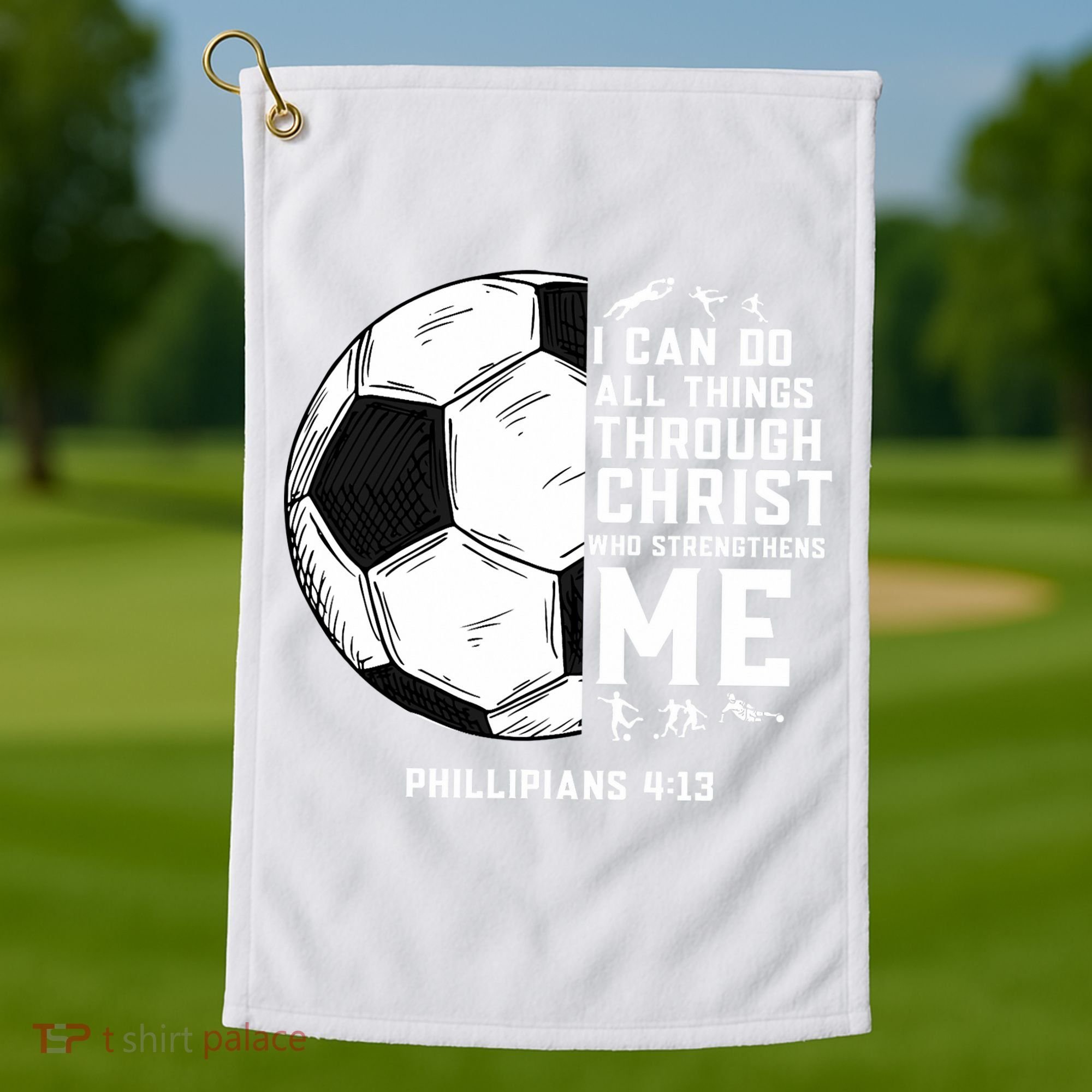 Christian Funny Soccer Men Boys Religious Golf Towel