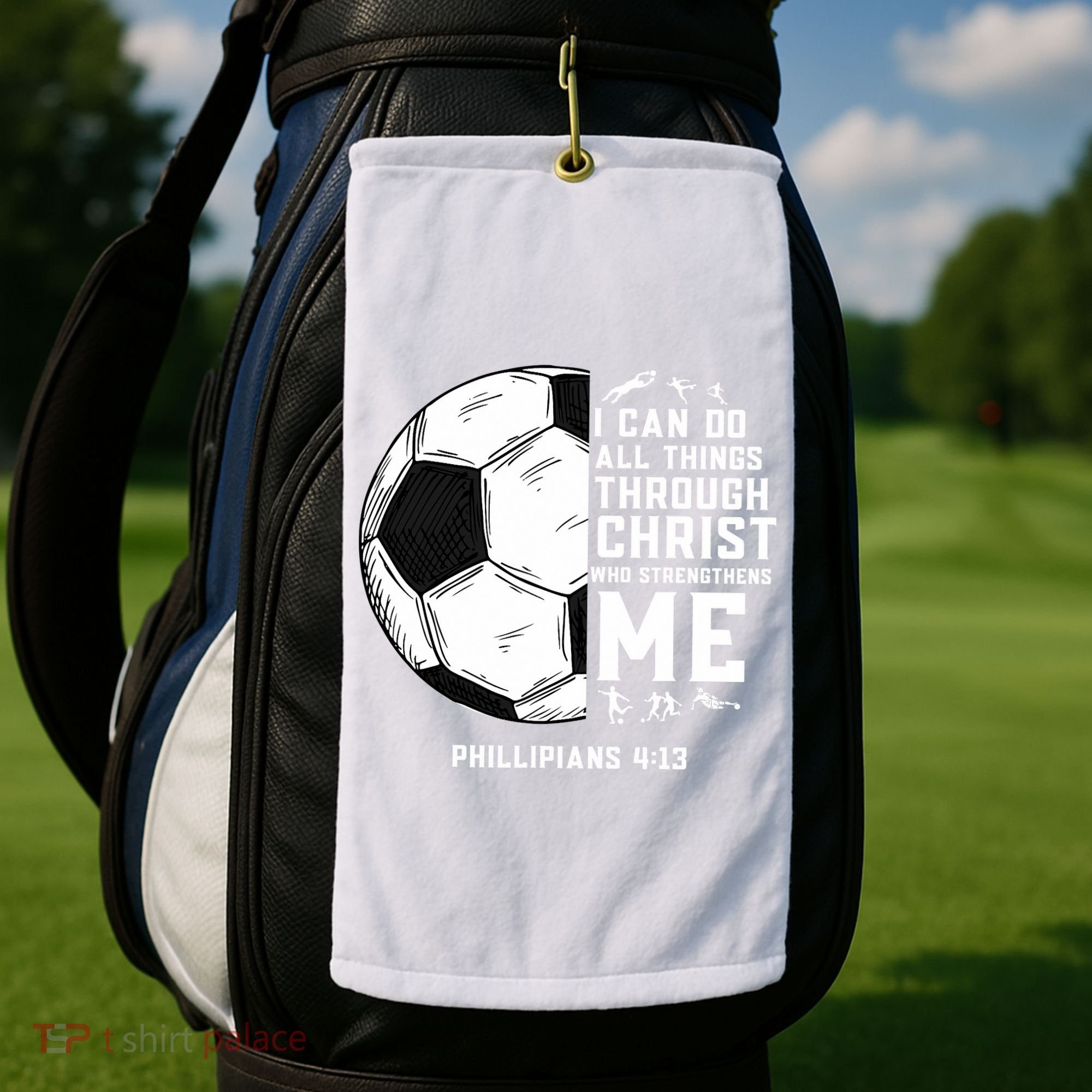Christian Funny Soccer Men Boys Religious Golf Towel