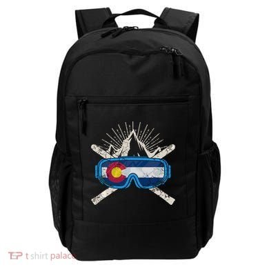 Colorado Flag Ski Skiing Vacation Couples Group Backpack