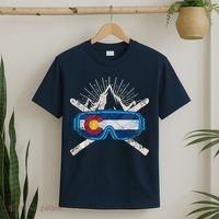 Colorado Flag Ski Skiing Vacation Couples Group T-Shirt thumb 2