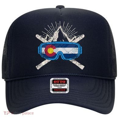 Colorado Flag Ski Skiing Vacation Couples Group Hat