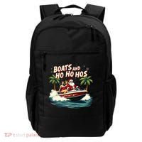 Christmas Funny Santa Boats And Ho Ho Hos Backpack thumb 0