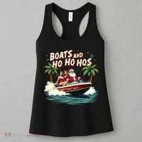 Christmas Funny Santa Boats And Ho Ho Hos Women's Tank Top thumb 3
