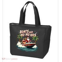 Christmas Funny Santa Boats And Ho Ho Hos Tote Bag thumb 3