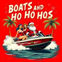 Christmas Funny Santa Boats And Ho Ho Hos Santa Hat thumb 1