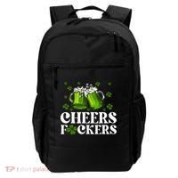 Cheers Fuckers St Patrick's Day Funny Beer Drinking Mugs Backpack thumb 0