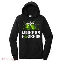 Cheers Fuckers St Patrick's Day Funny Beer Drinking Mugs Women's Hoodie thumb 0