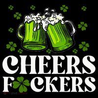 Cheers Fuckers St Patrick's Day Funny Beer Drinking Mugs Women's Hoodie thumb 2