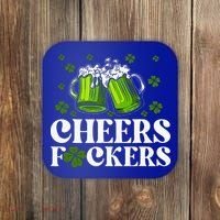 Cheers Fuckers St Patrick's Day Funny Beer Drinking Mugs Coaster thumb 0