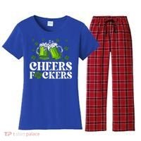 Cheers Fuckers St Patrick's Day Funny Beer Drinking Mugs Women's Flannel Pajama Set thumb 0
