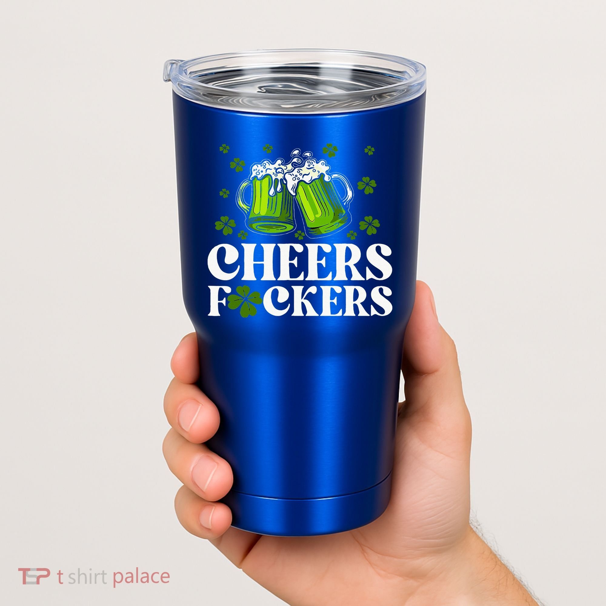 Cheers Fuckers St Patrick's Day Funny Beer Drinking Mugs Tumbler