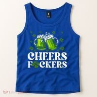 Cheers Fuckers St Patrick's Day Funny Beer Drinking Mugs Tank Top thumb 2