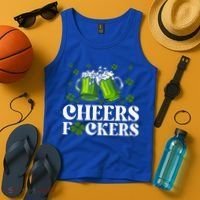 Cheers Fuckers St Patrick's Day Funny Beer Drinking Mugs Tank Top thumb 4