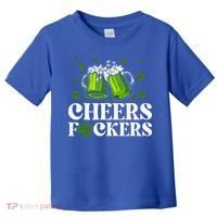 Cheers Fuckers St Patrick's Day Funny Beer Drinking Mugs Toddler T-Shirt thumb 0