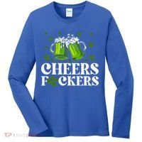 Cheers Fuckers St Patrick's Day Funny Beer Drinking Mugs Women's Long Sleeve Shirt thumb 0