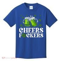 Cheers Fuckers St Patrick's Day Funny Beer Drinking Mugs Kids T-Shirt thumb 0