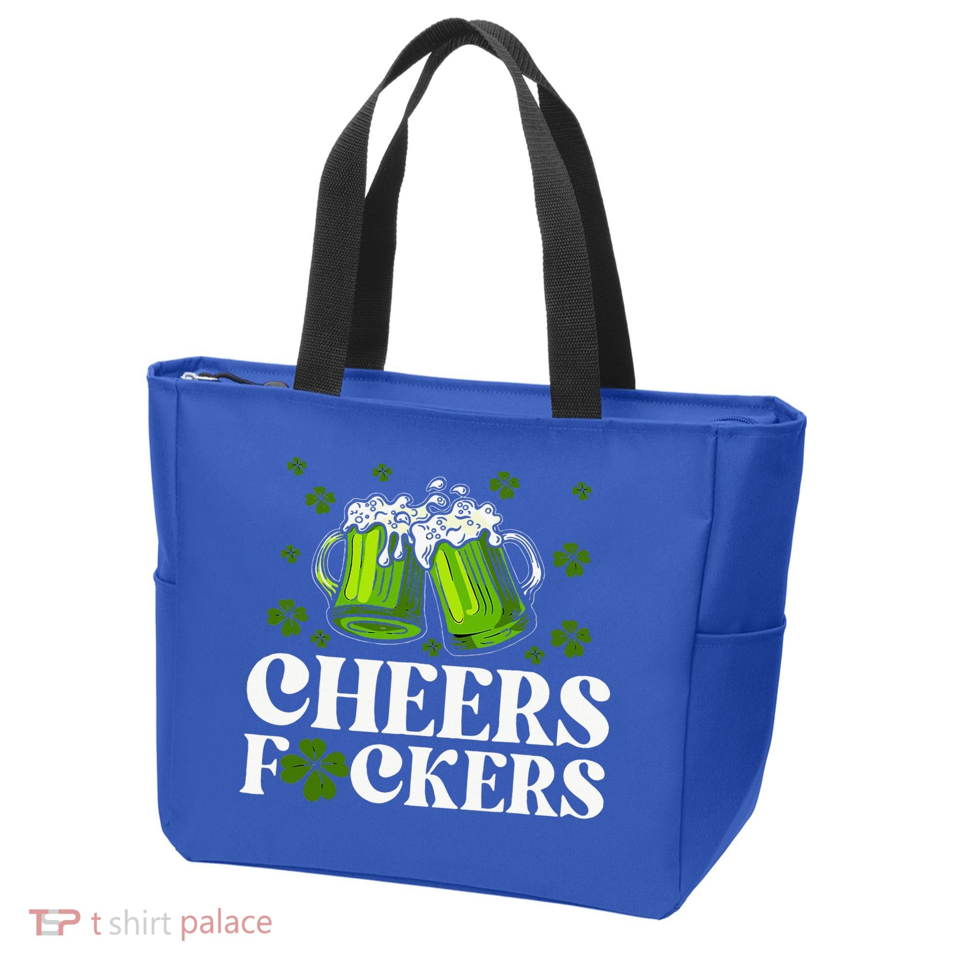 Cheers Fuckers St Patrick's Day Funny Beer Drinking Mugs Tote Bag