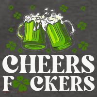 Cheers Fuckers St Patrick's Day Funny Beer Drinking Mugs Vector Backpack thumb 2