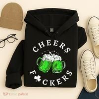 Cheers Fuckers St Patricks Day Beer Drinking Hoodie thumb 4