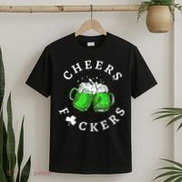 Cheers Fuckers St Patricks Day Beer Drinking T-Shirt thumb 2