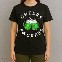 Cheers Fuckers St Patricks Day Beer Drinking T-Shirt thumb 4
