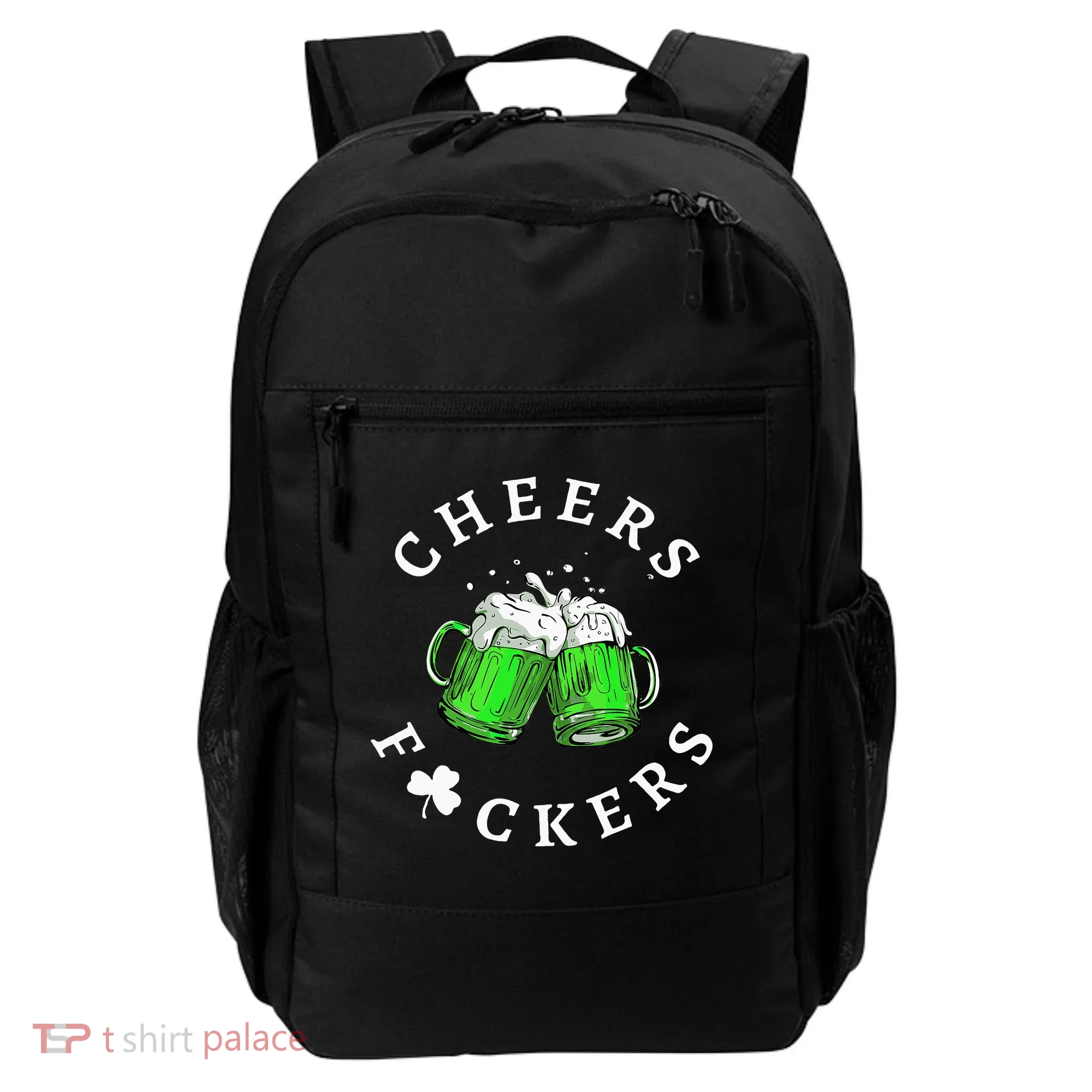 Cheers Fuckers St Patricks Day Beer Drinking Backpack