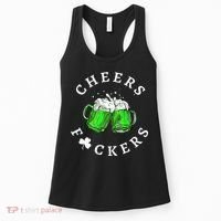 Cheers Fuckers St Patricks Day Beer Drinking Women's Tank Top thumb 0