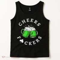Cheers Fuckers St Patricks Day Beer Drinking Tank Top thumb 2