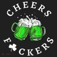 Cheers Fuckers St Patricks Day Beer Drinking Golf Towel thumb 3