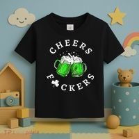 Cheers Fuckers St Patricks Day Beer Drinking Toddler T-Shirt thumb 3