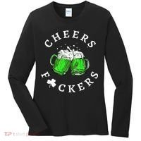 Cheers Fuckers St Patricks Day Beer Drinking Women's Long Sleeve Shirt thumb 0