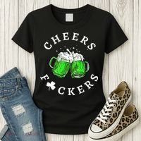 Cheers Fuckers St Patricks Day Beer Drinking Women's T-Shirt thumb 3