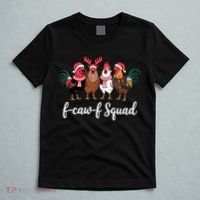 Christmas F-Caw-F Squad Funny Festive Chicken T-Shirt thumb 5