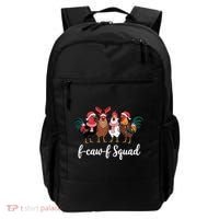 Christmas F-Caw-F Squad Funny Festive Chicken Backpack thumb 0
