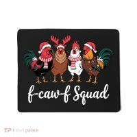 Christmas F-Caw-F Squad Funny Festive Chicken Mousepad thumb 0