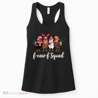 Christmas F-Caw-F Squad Funny Festive Chicken Women's Tank Top thumb 0