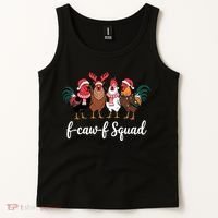 Christmas F-Caw-F Squad Funny Festive Chicken Tank Top thumb 2