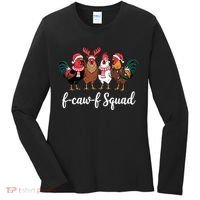 Christmas F-Caw-F Squad Funny Festive Chicken Women's Long Sleeve Shirt thumb 0