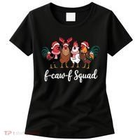 Christmas F-Caw-F Squad Funny Festive Chicken Women's T-Shirt thumb 0