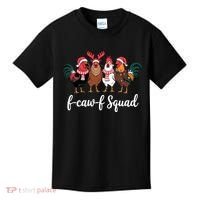 Christmas F-Caw-F Squad Funny Festive Chicken Kids T-Shirt thumb 0