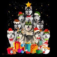 Christmas Funny Siberian Husky Dog Tree Xmas Pet Dog Lover Meaningful Gift Coffee Mug thumb 5