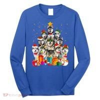 Christmas Funny Siberian Husky Dog Tree Xmas Pet Dog Lover Meaningful Gift Long Sleeve Shirt thumb 0