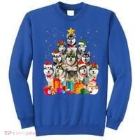 Christmas Funny Siberian Husky Dog Tree Xmas Pet Dog Lover Meaningful Gift Sweatshirt thumb 0