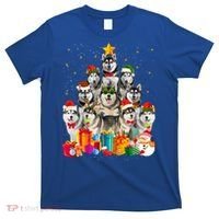 Christmas Funny Siberian Husky Dog Tree Xmas Pet Dog Lover Meaningful Gift T-Shirt thumb 0
