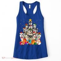 Christmas Funny Siberian Husky Dog Tree Xmas Pet Dog Lover Meaningful Gift Women's Tank Top thumb 0